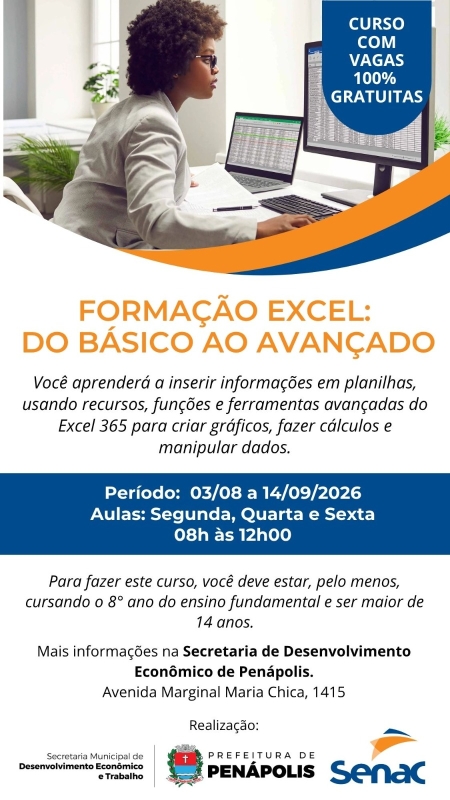 Noticia programa-capacita-penapolis-prefeitura-oferece-curso-gratuito-de-excel